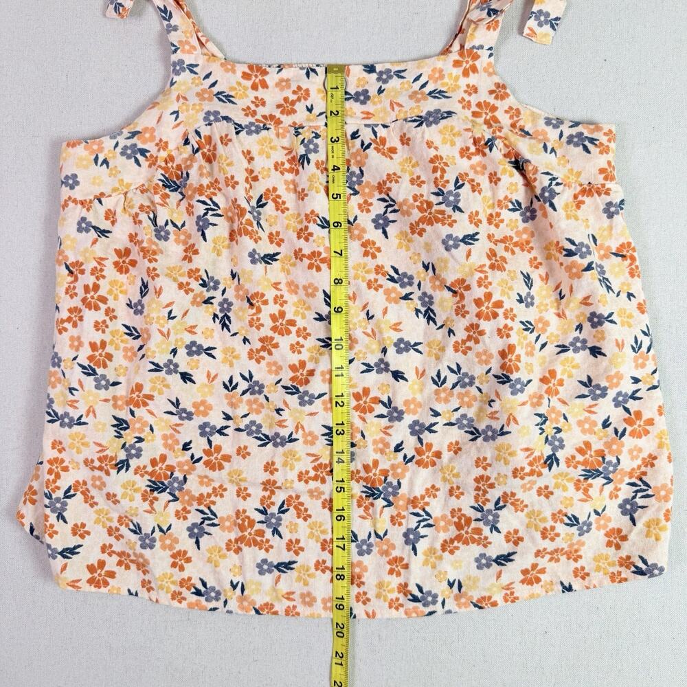 Sonoma Tie Strap Tank Tops Linen Blend Lot of 3 Women's XL Floral Geometric Boho - Picture 12 of 16